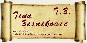 Tina Besniković vizit kartica